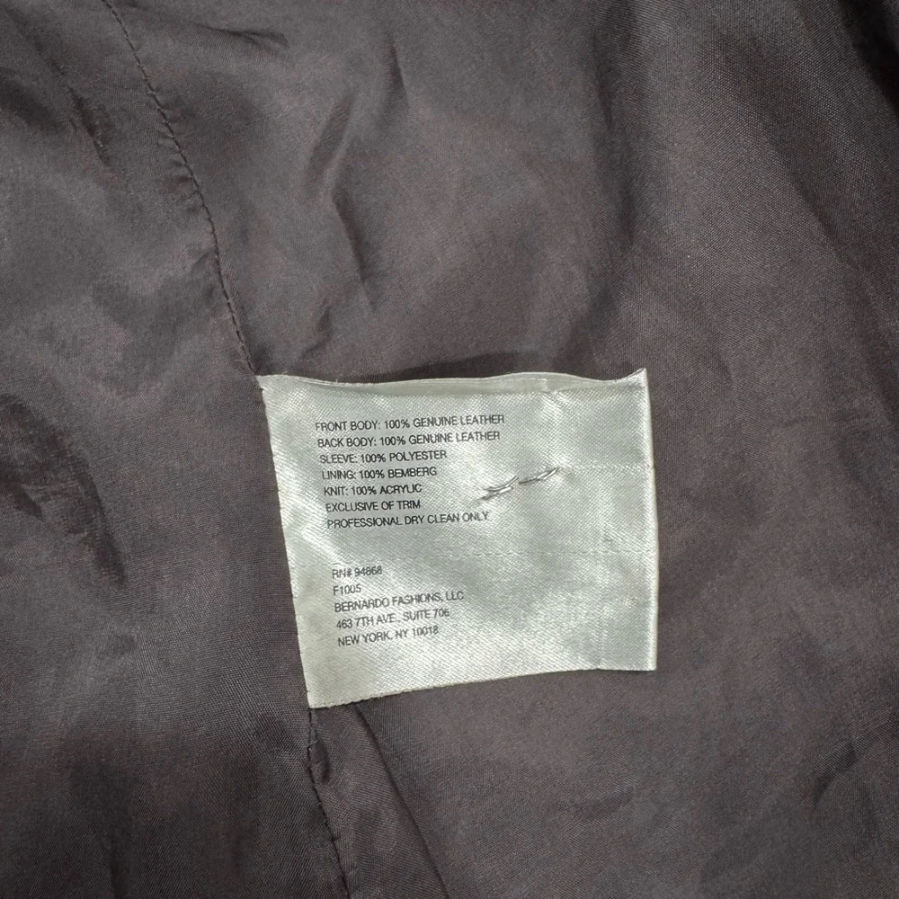 Ashley B Hooded Leather Moto Jacket - Picture 7 of 13